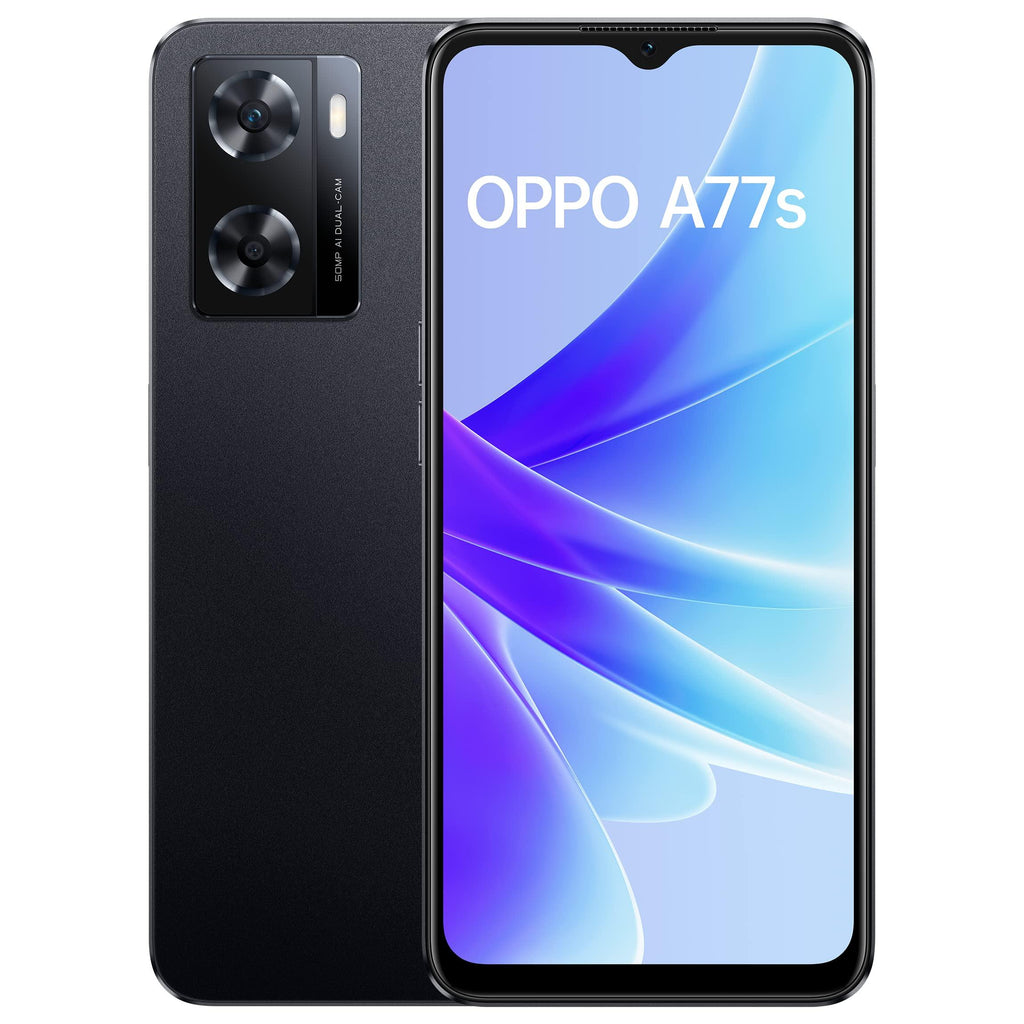 (Refurbished) OPPO A77s (Starry Black, 8GB RAM, 128 Storage) with No Cost EMI/Additional Exchange Offers - Triveni World