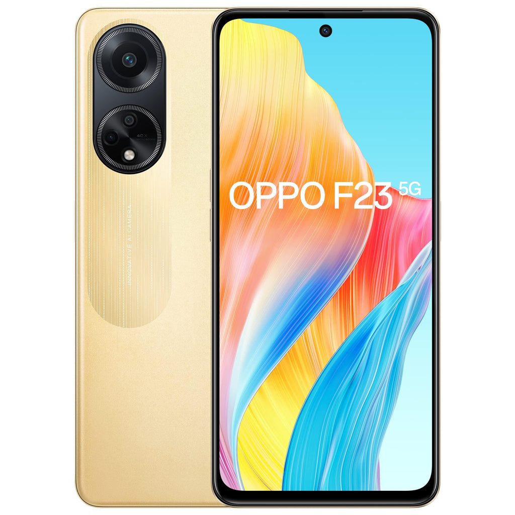 (Refurbished) Oppo F23 5G (Bold Gold, 8GB RAM, 256GB Storage) | 5000 mAh Battery with 67W SUPERVOOC Charger | 64MP Rear Triple AI Camera with Microlens | 6.72" FHD+ 120Hz Display | with Offers - Triveni World