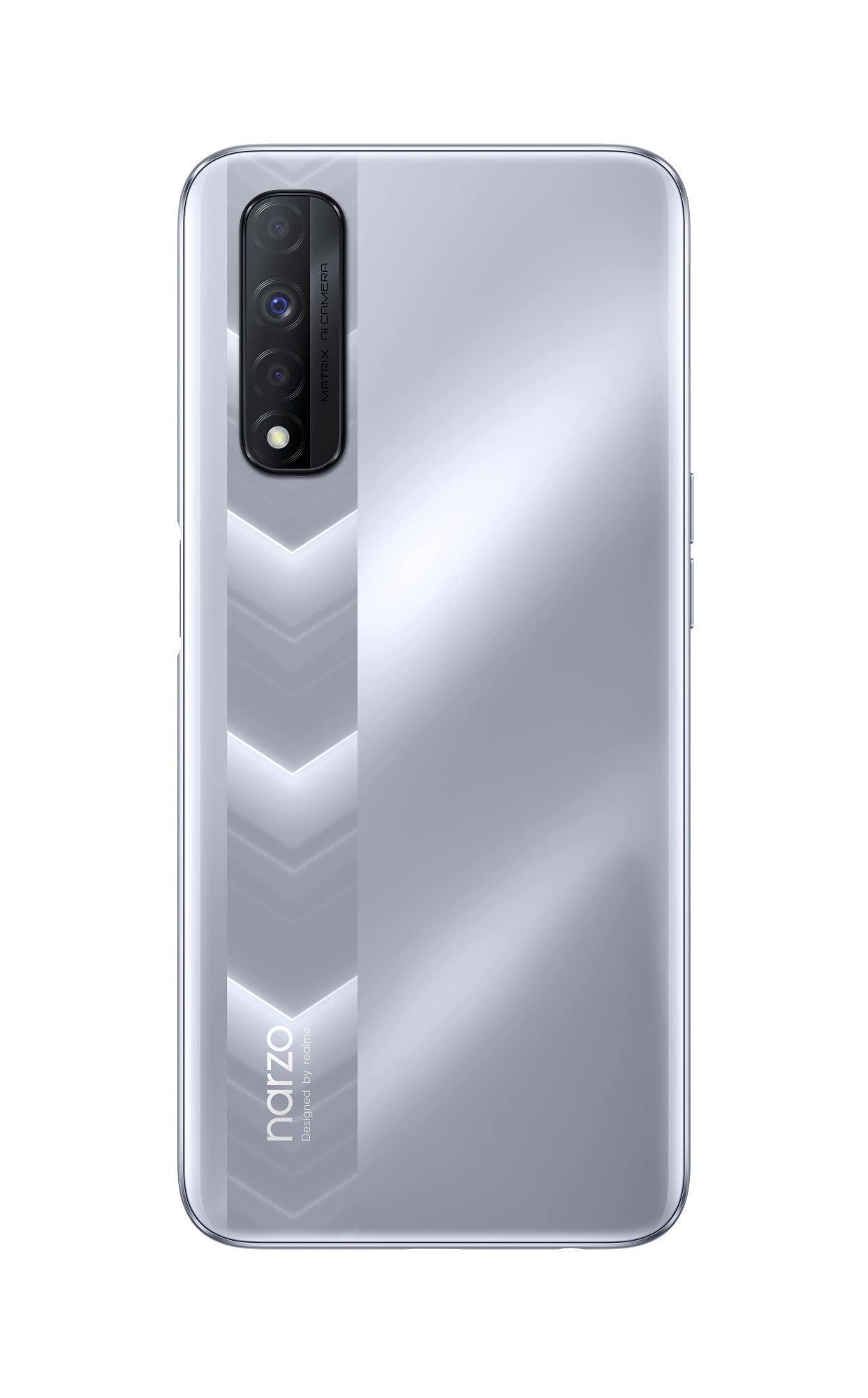 (Refurbished) realme narzo 30 (Racing Silver, 4GB RAM, 64GB Storage) - MediaTek Helio G95 processor I Full HD+ display with No Cost EMI/Additional Exchange Offers - Triveni World