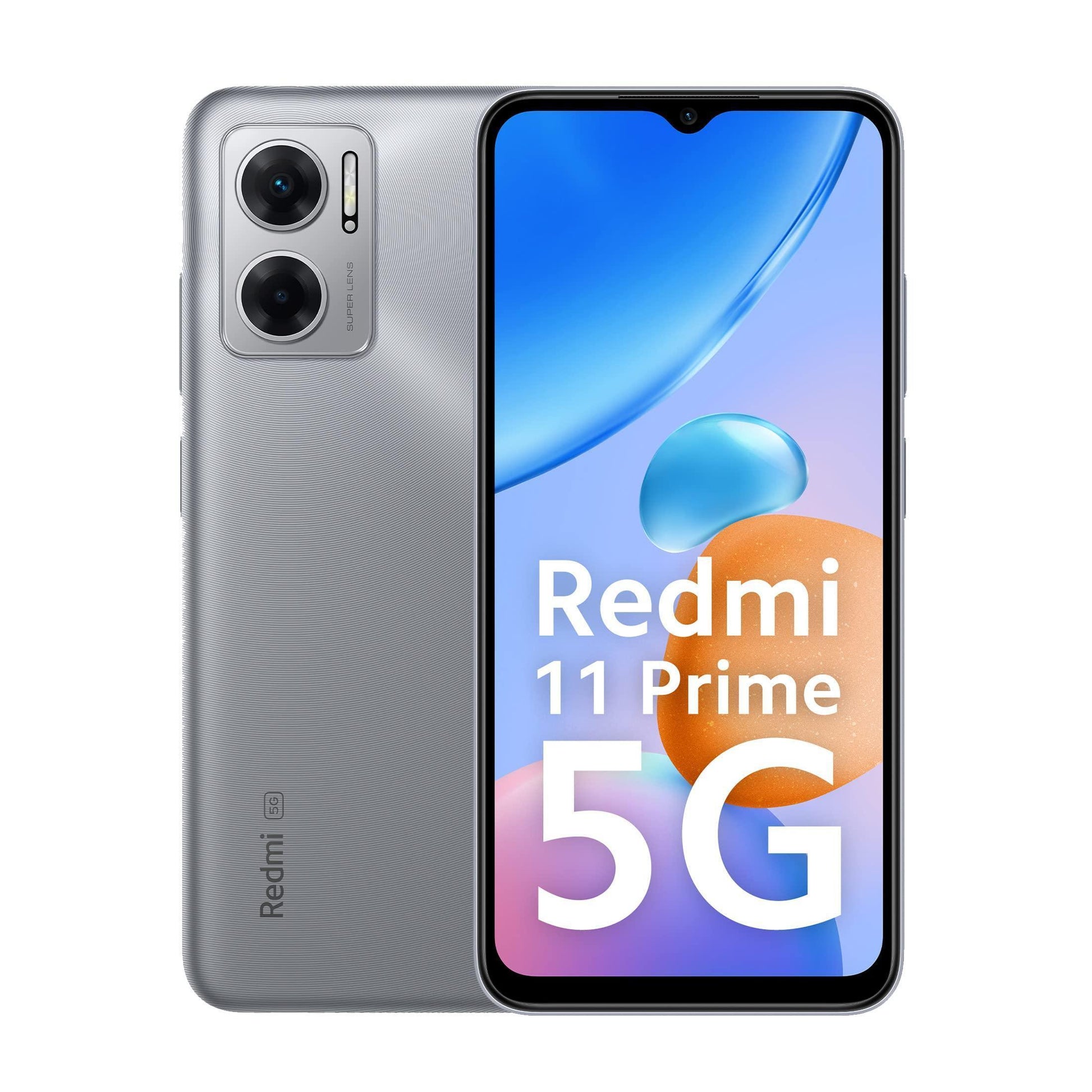 (Refurbished) Redmi 11 Prime 5G (Chrome Silver, 6GB RAM, 128GB Storage) | Prime Design | MTK Dimensity 700 | 50 MP Dual Cam | 5000mAh | 7 Band 5G - Triveni World