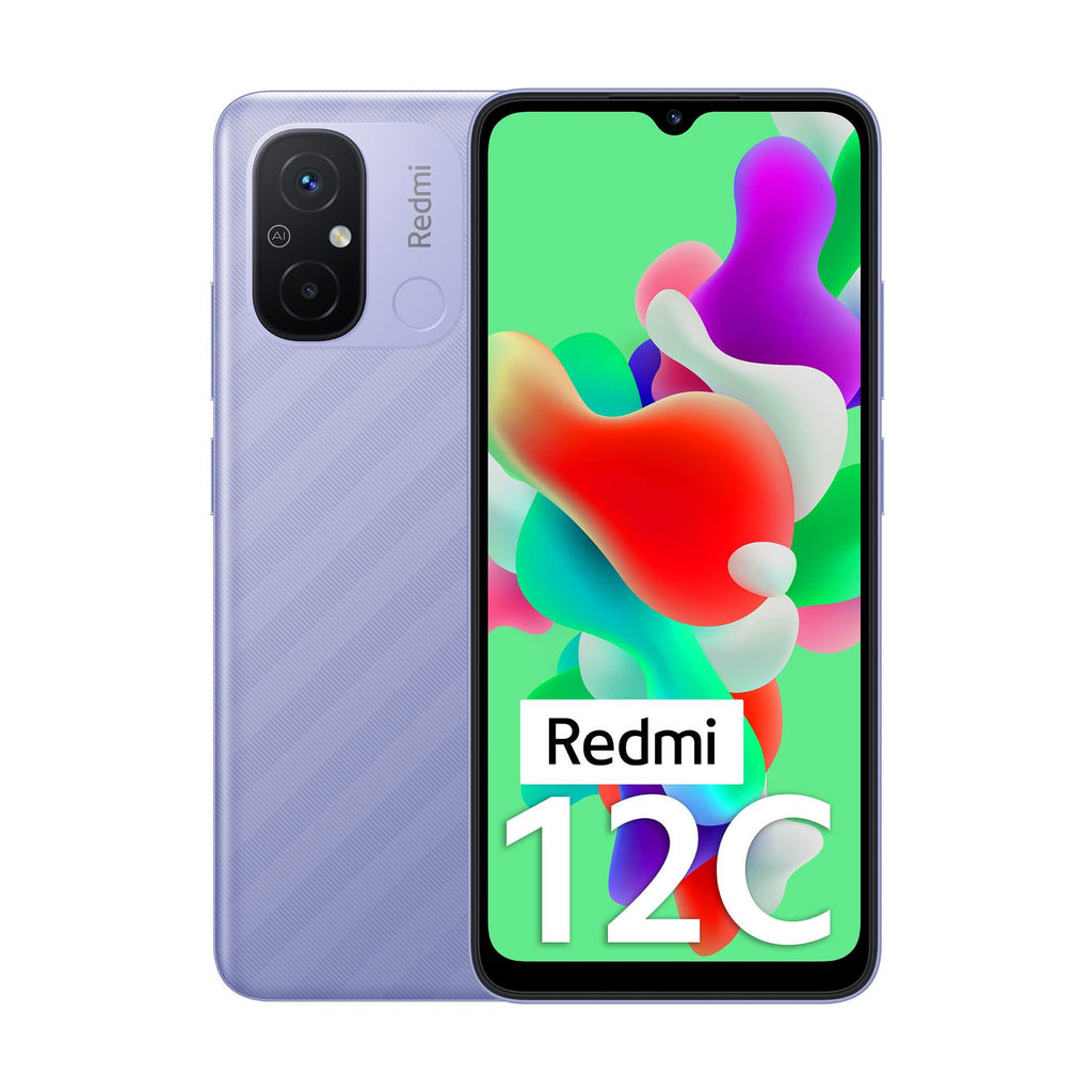 (Refurbished) Redmi 12C (Lavender Purple, 6GB RAM, 128GB Storage) | High Performance Mediatek Helio G85 | Big 17cm(6.71) HD+ Display with 5000mAh(typ) Battery - Triveni World