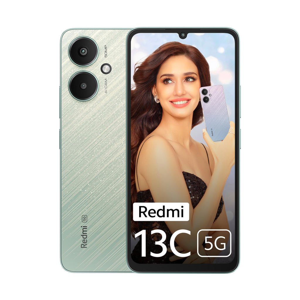 (Refurbished) Redmi 13C 5G (Startrail Green, 8GB RAM, 256GB Storage) | MediaTek Dimensity 6100+ 5G | 90Hz Display - Triveni World