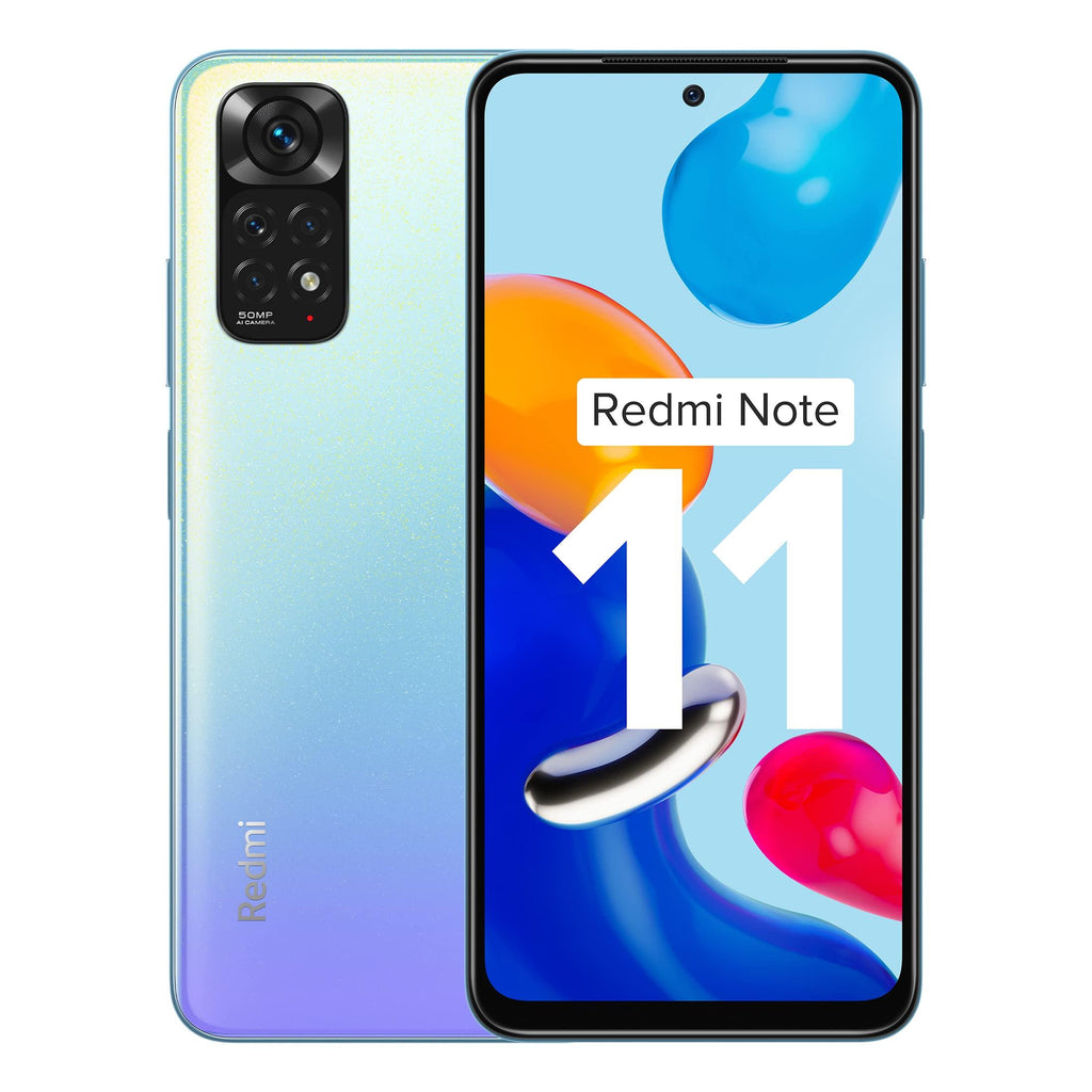 (Refurbished) Redmi Note 11 (Starburst White, 4GB RAM, 64GB Storage) | 90Hz FHD+ AMOLED Display | Qualcomm® Snapdragon™ 680-6nm | Alexa Built-in | 33W Charger Included - Triveni World