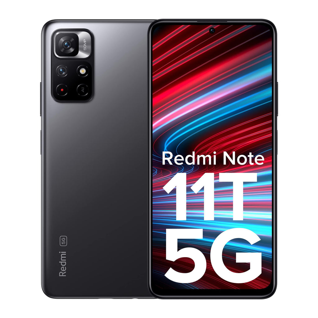 (Refurbished) Redmi Note 11T 5G (Matte Black 6GB RAM 128GB ROM) | Dimensity 810 5G | 33W Pro Fast Charging | Charger Included - Triveni World