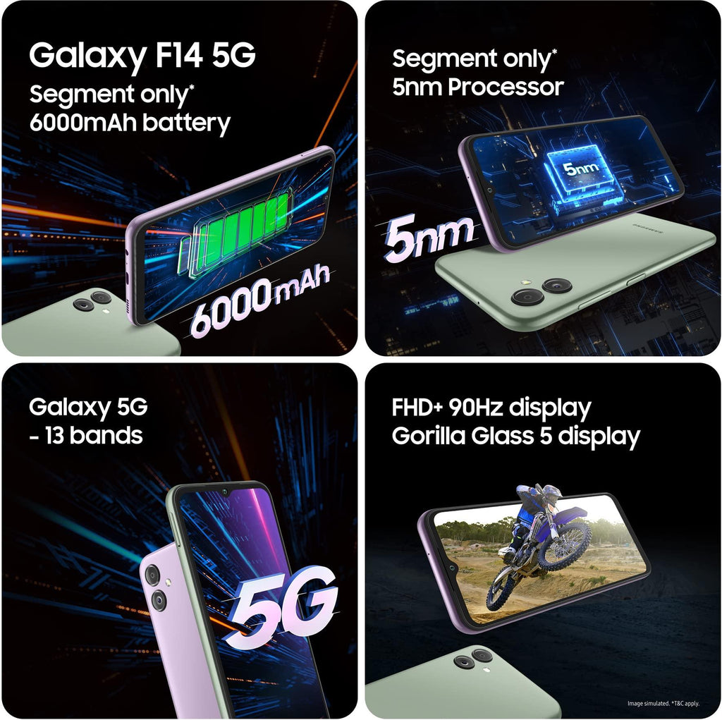 (Refurbished) Samsung Galaxy F14 5G (Goat Green, 6GB RAM 128GB Storage) - Triveni World