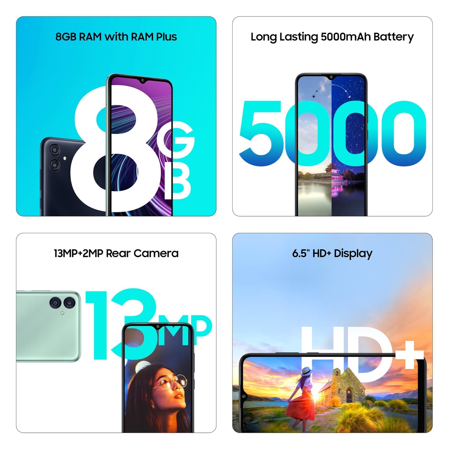 (Refurbished) Samsung Galaxy M04 Light Green, 4GB RAM, 128GB Storage | Upto 8GB RAM with RAM Plus | MediaTek Helio P35 Octa-core Processor | 5000 mAh Battery | 13MP Dual Camera - Triveni World