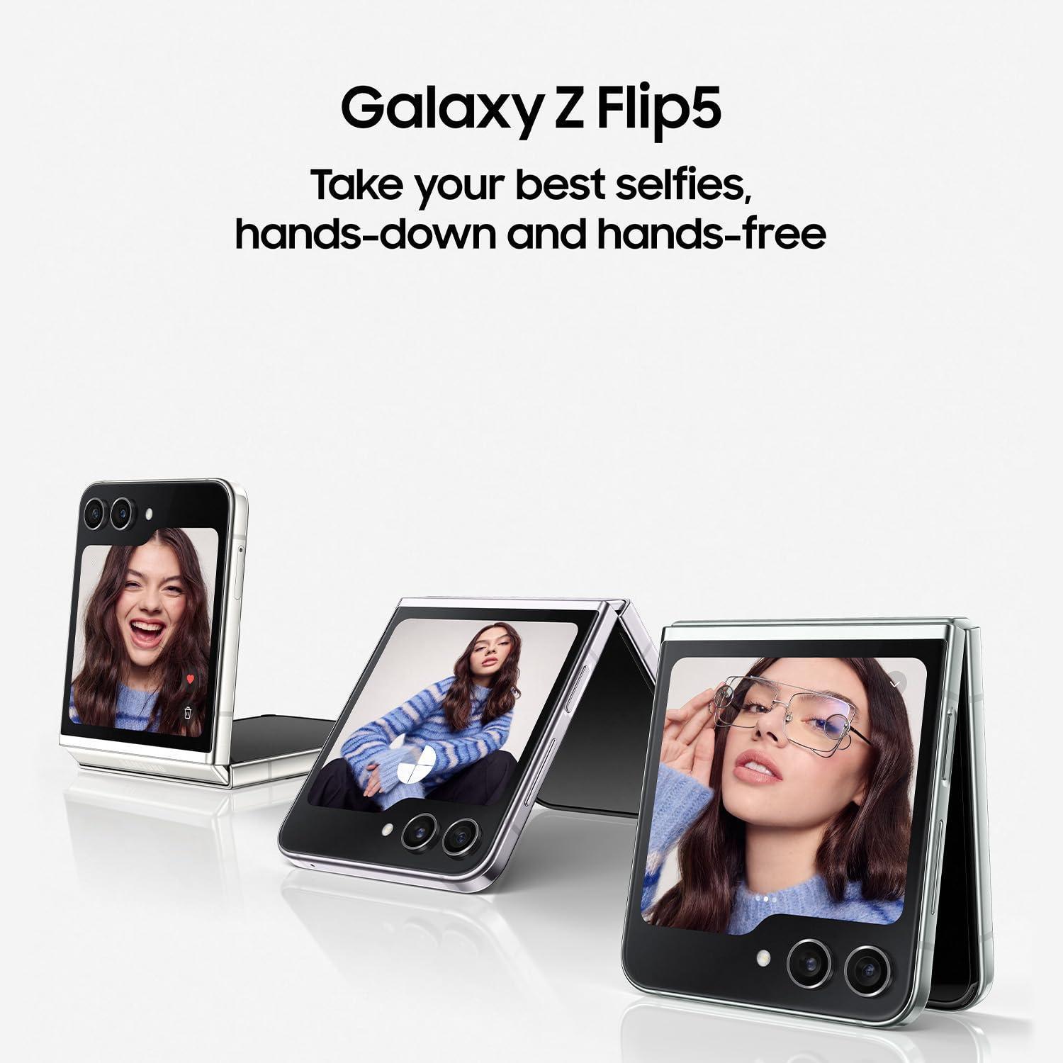 Refurbished) Samsung Galaxy Z Flip5 5G (Graphite, 8GB RAM, 512GB 