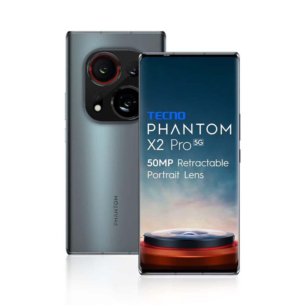(Refurbished) Tecno Phantom X2 Pro 5G Stardust Grey (12GB RAM,256GB Storage) | World's 1st Retractable 50MP Portrait Lens | World's 1st 4nm Dimensity 9000 5G Processor - Triveni World