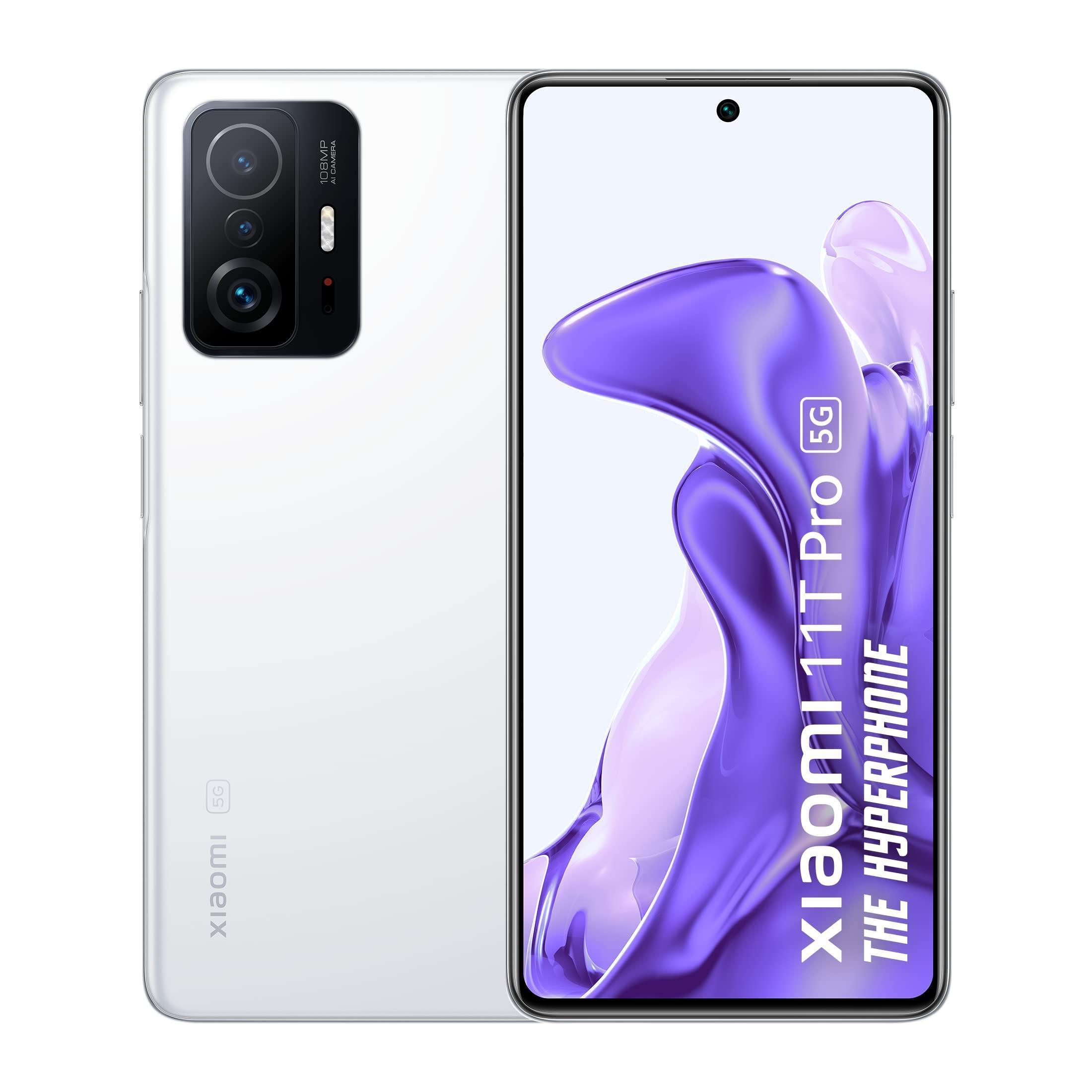 Refurbished) Xiaomi 11T Pro 5G Hyperphone(Moonlight White,12GB RAM