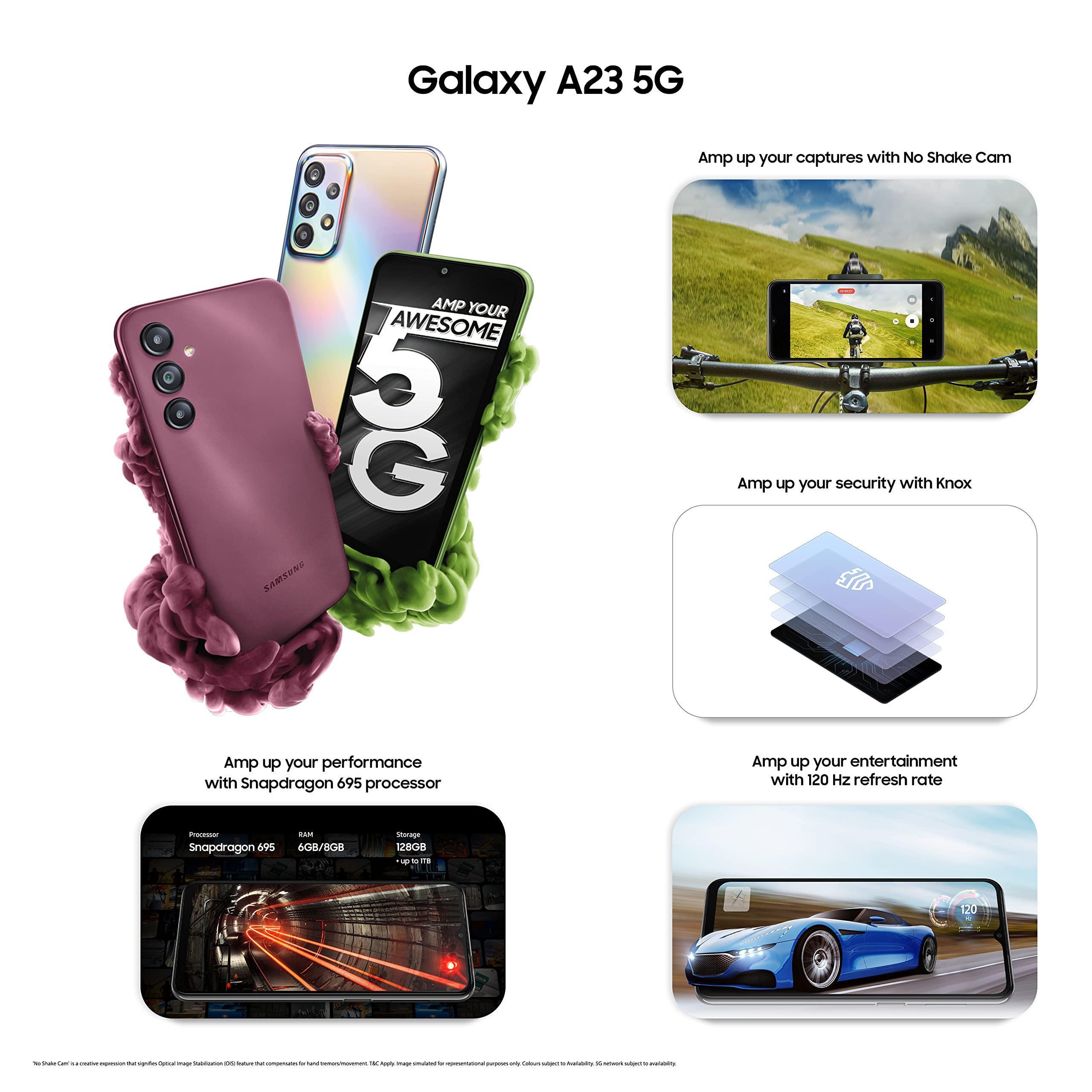 Samsung Galaxy A23 5G, Light Blue (8GB, 128GB Storage) Preowned