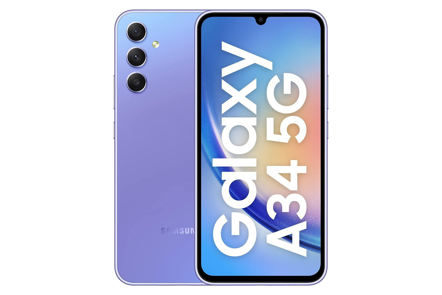 Samsung Galaxy A34 5G (Awesome Violet, 8GB, 256GB Storage) | 48 MP No Shake Cam (OIS) | IP67 | Gorilla Glass 5 | Voice Focus | Travel Adapter to be Purchased Separately - Triveni World