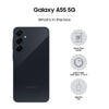 Samsung Galaxy A55 5G (Awesome Navy, 8GB RAM, 256GB Storage) | Metal Frame | 50 MP Main Camera (OIS) | Nightography | IP67 | Corning Gorilla Glass Victus+ | sAMOLED with Vision Booster - Triveni World