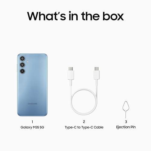 Samsung Galaxy M35 5G (DayBreak Blue,6GB RAM,128GB Storage)| Corning  Gorilla Glass Victus+Refurbished