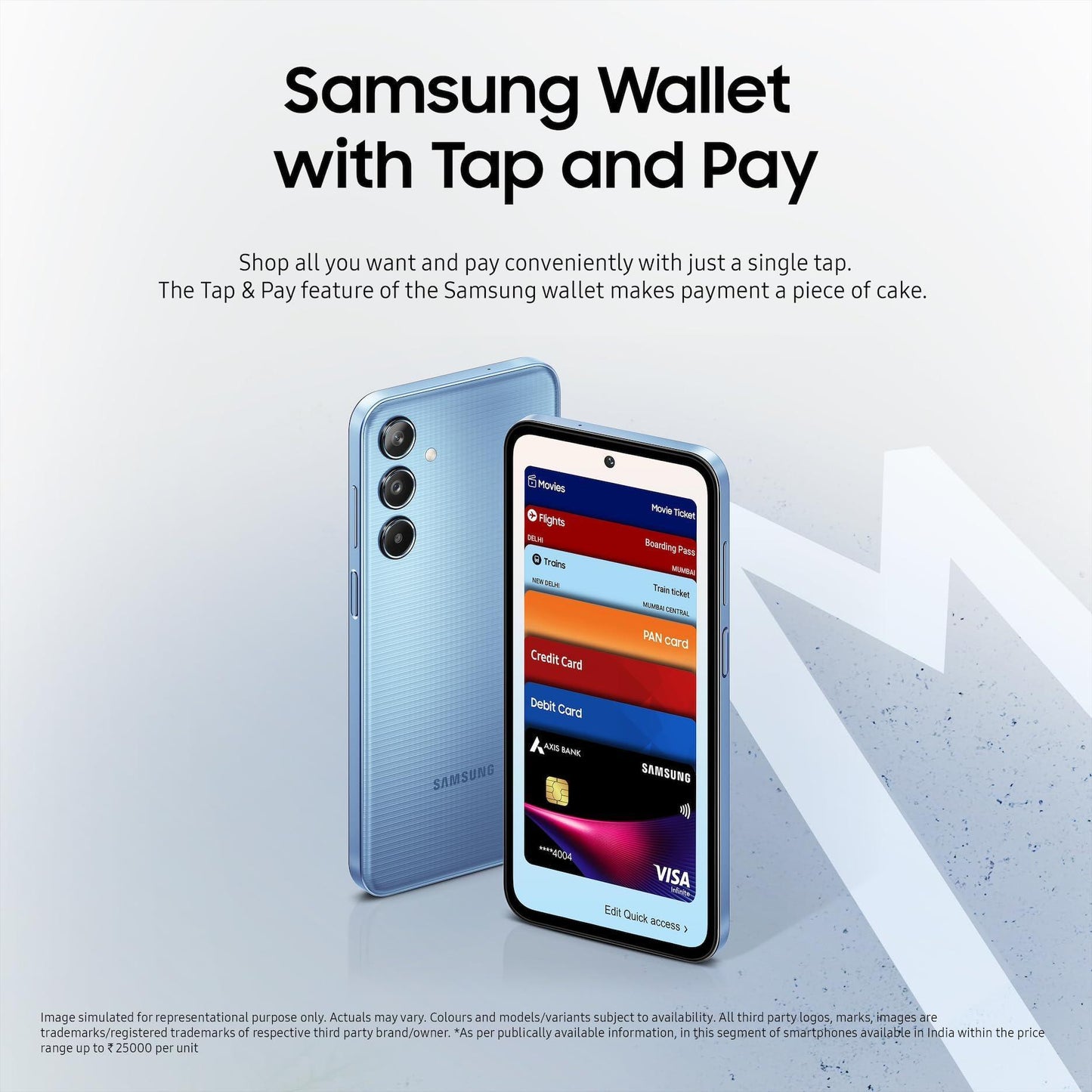 Samsung Galaxy M35 5G (Daybreak Blue,8GB RAM,128GB Storage)| Corning Gorilla Glass Victus+| AnTuTu Score 595K+ | Vapour Cooling Chamber | 6000mAh Battery | 120Hz Super AMOLED Display| Without Charger - Triveni World