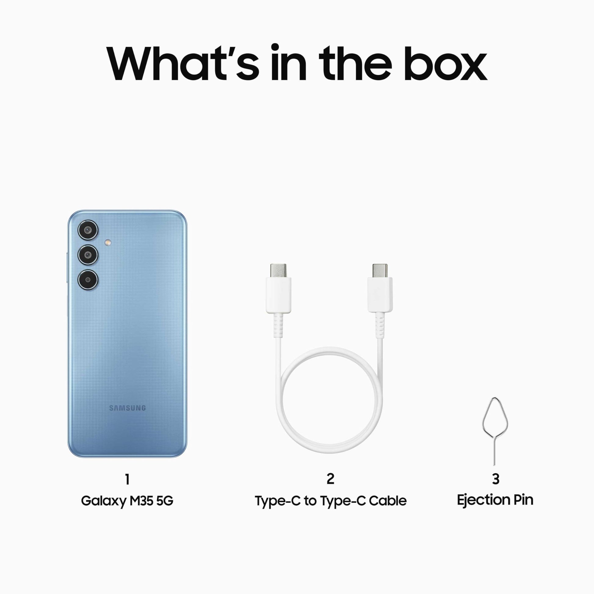 Samsung Galaxy M35 5G (Daybreak Blue,8GB RAM,128GB Storage)| Corning Gorilla Glass Victus+| AnTuTu Score 595K+ | Vapour Cooling Chamber | 6000mAh Battery | 120Hz Super AMOLED Display| Without Charger - Triveni World