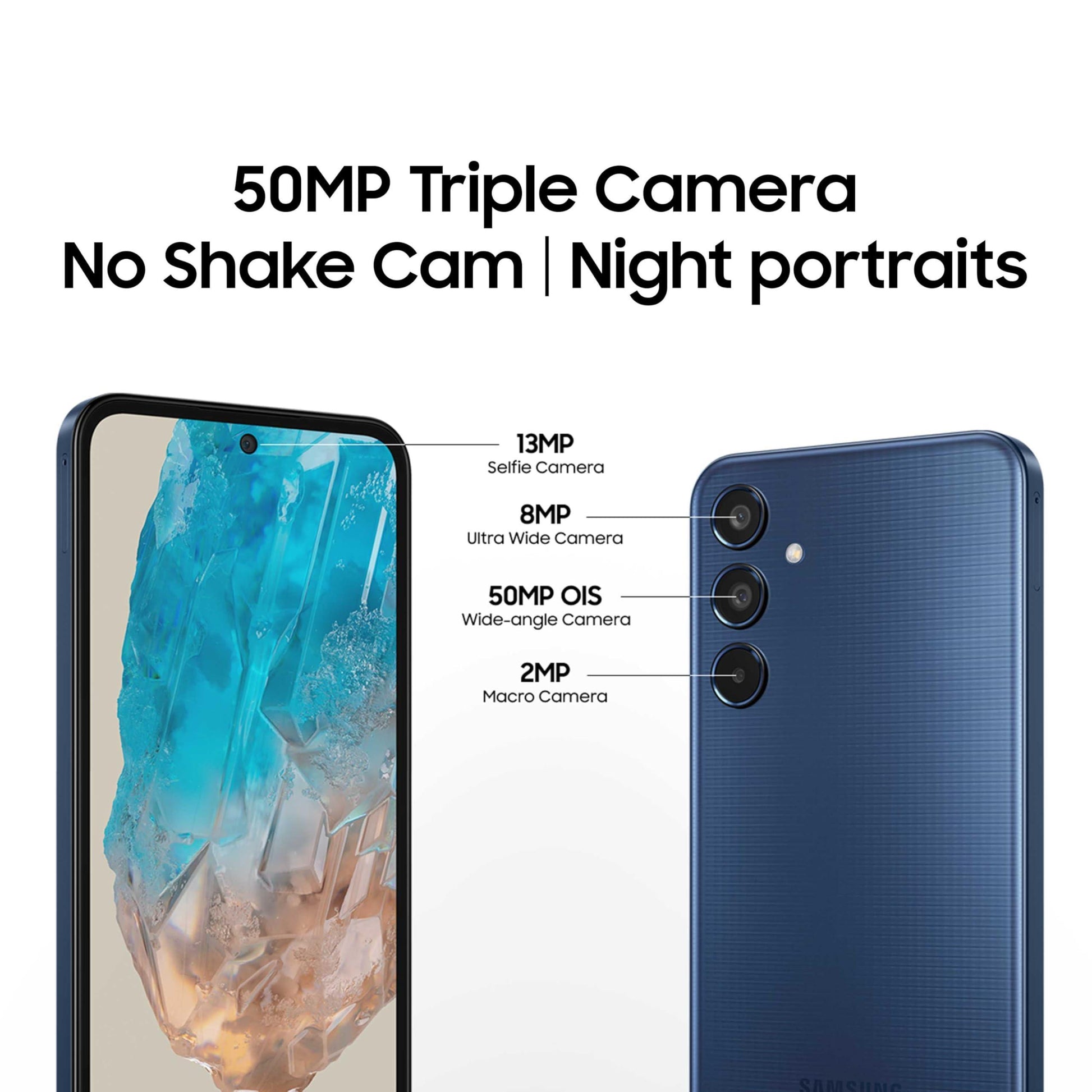 Samsung Galaxy M35 5G (Daybreak Blue,8GB RAM,128GB Storage)| Corning Gorilla Glass Victus+| AnTuTu Score 595K+ | Vapour Cooling Chamber | 6000mAh Battery | 120Hz Super AMOLED Display| Without Charger - Triveni World