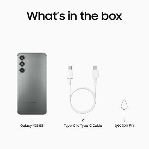 Samsung Galaxy M35 5G (Thunder Grey,8GB RAM,128GB Storage)| Corning Gorilla Glass Victus+| AnTuTu Score 595K+ | Vapour Cooling Chamber | 6000mAh Battery | 120Hz Super AMOLED Display| without Charger - Triveni World