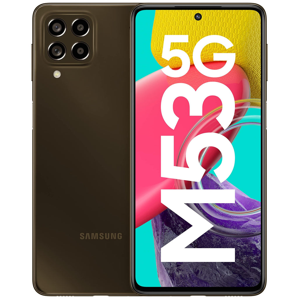 Samsung Galaxy M53 5G (Emerald Brown, 6GB, 128GB Storage) | 108MP | sAmoled+ 120Hz | 12GB RAM with RAM Plus | Without Charger - Triveni World