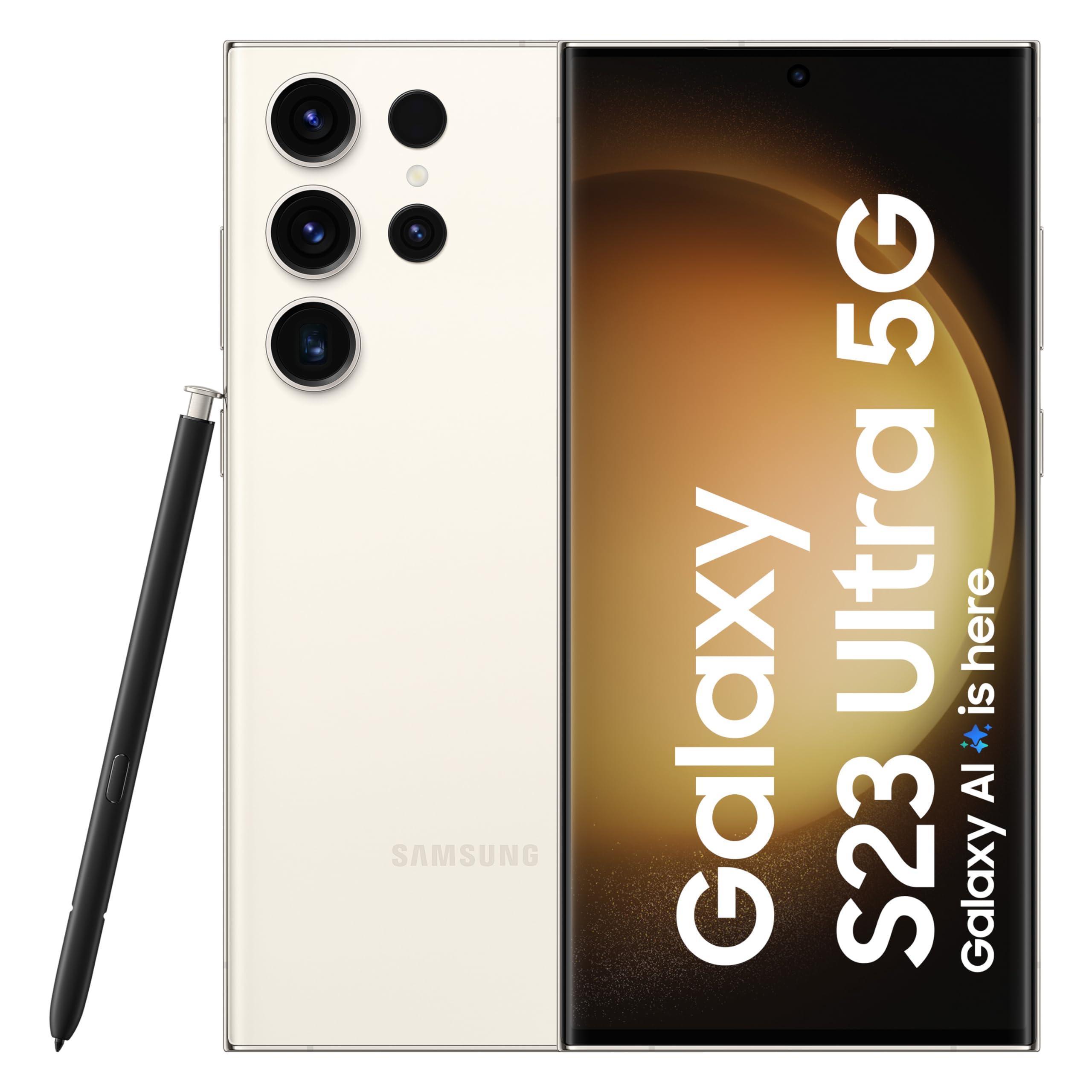 【美品】 Galaxy S23 Ultra クリーム 512GB SIMフリー Samsung Galaxy S23 Ultra 5G AI Smartphone (Cream, 12GB, 512GB