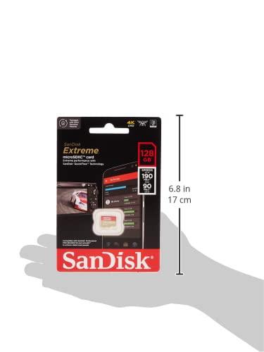 SanDisk Extreme microSD UHS I Card 128GB for 4K Video on Smartphones,Action Cams 190MB/s Read,80MB/s Write & Ultra Dual 64 GB USB 3.0 OTG Pen Drive (Black) - Triveni World