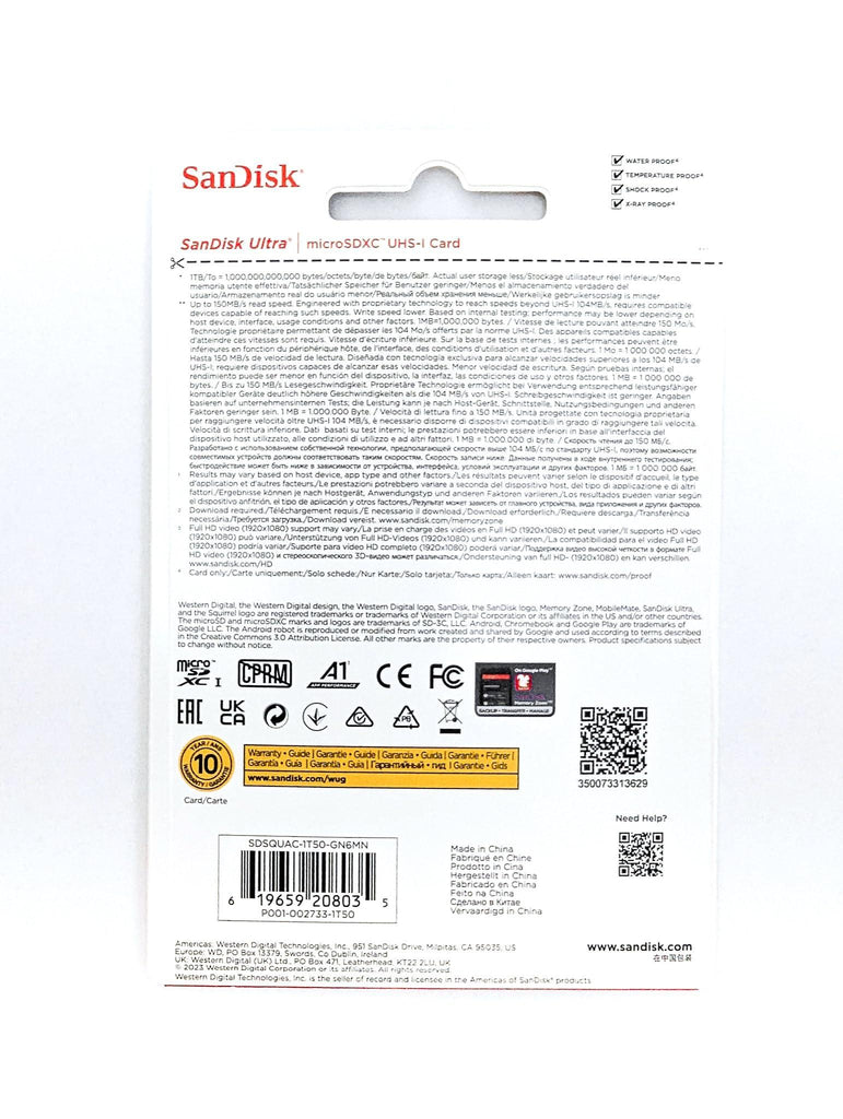 SanDisk Ultra® microSDXC™ UHS-I Memory Card, 1.5TB, Up to 150MB/s - Triveni World