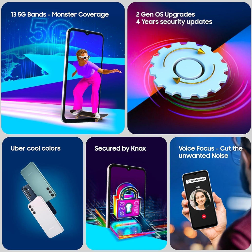 Smart Galaxy M14 5G (Berry Blue,6GB,128GB)|50MP Triple Cam|Segment's Only 6000 mAh Battery - Triveni World