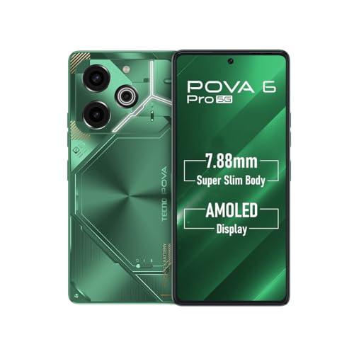 TECNO POVA 6 PRO 5G (16GB*+256GB) | 108MP Camera + 32MP Selfie Camera | 120Hz Dot-in AMOLED Display | Dual Speakers with Dolby Atmos | 6000mAh & 70W Charger | Arc Interface | Comet Green - Triveni World