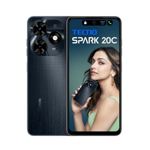 TECNO Spark 20C | Gravity Black, (16GB*+128GB) | 50MP Main Camera + 8MP Selfie | 90Hz Dot-in Display with Dynamic Port & Dual Speakers with DTS | 5000mAh Battery |18W Type-C | Helio G36 Processor - Triveni World