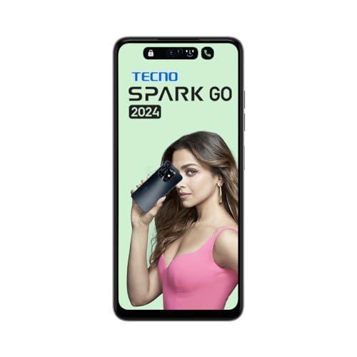 TECNO Spark GO 2024 (Gravity Black,8GB* RAM, 128GB ROM)| Segment First 90Hz Dot-in Display with Dynamic Port & Dual Speakers with DTS| 5000mAh| 10W Type-C| Fingerprint Sensor| Octa-Core Processor - Triveni World