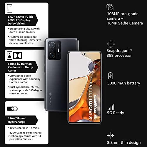 Xiaomi 11T Pro 5G Hyperphone (Meteorite Black, 8GB RAM, 256GB Storage) |SD 888|120W HyperCharge|Segment's only Phone with Dolby Vision+Dolby Atmos - Triveni World