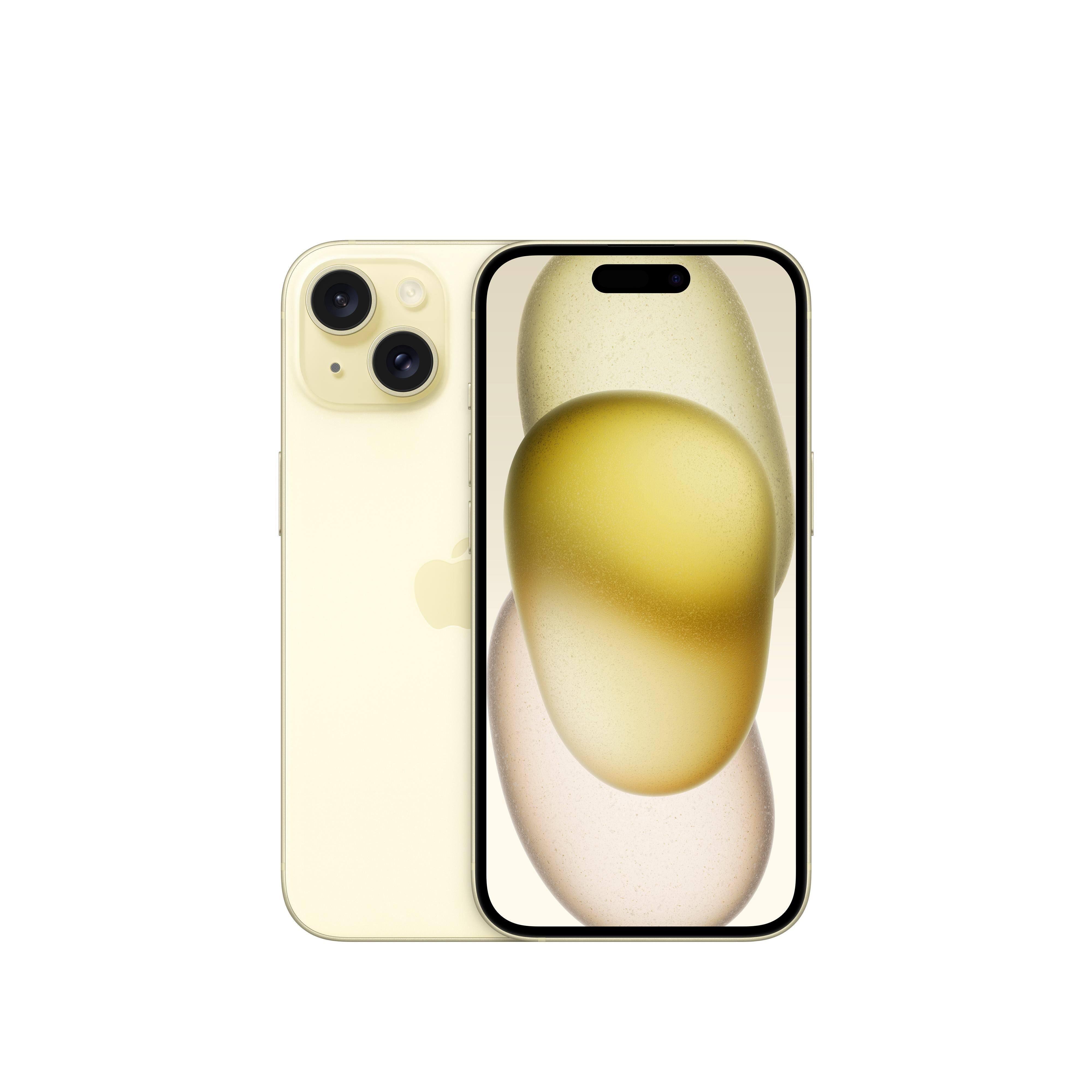 Apple iPhone 15 - 128 GB - Yellow Refurbished – Triveni World