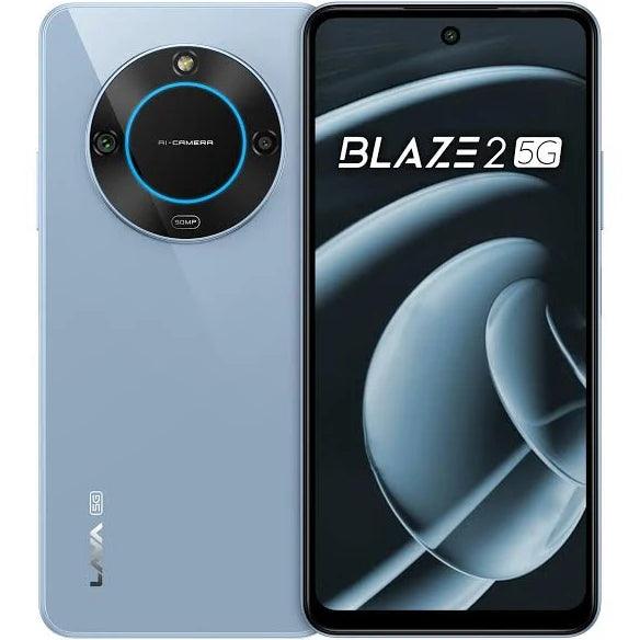 Lava Blaze 2 5G (Glass Blue, 4GB RAM, 64GB Storage) - Triveni World