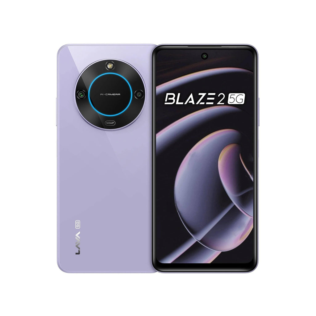 Lava Blaze 2 5G (Glass Lavender, 4GB RAM, 64GB Storage) - Triveni World