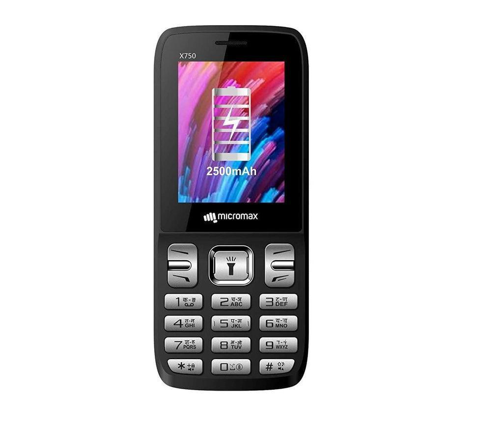 Micromax X750 Black basic mobile phones Refurbished - Triveni World