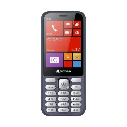 Micromax X809 2.8 Inch 1000 mAh 2G GSM Blue Feature Phone Refurbished - Triveni World