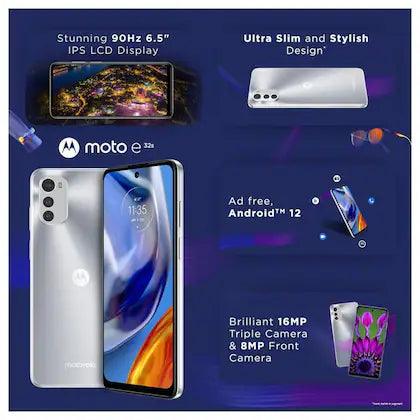Motorola E32s 32 GB, 3 GB RAM, Misty Silver, Mobile Phone Refurbished - Triveni World