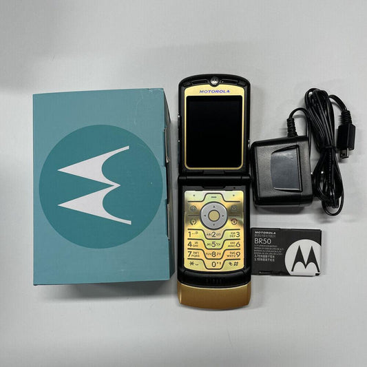 Motorola RAZR V3i GSM 1.23 MP Camera Flip Bluetooth MP3 Mobile Phone Refurbished - Triveni World