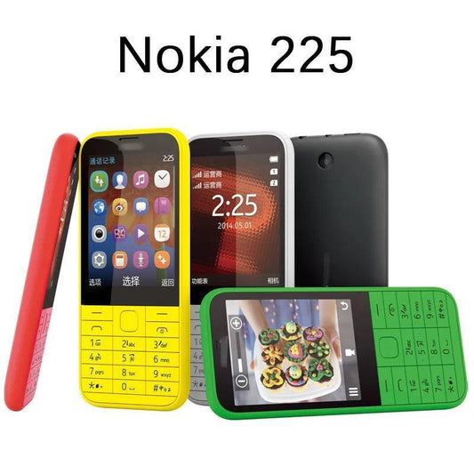 Nokia 225 Single Core 2.8 Inches 2MP Camera 2G GSM FM Bluetooth Mp3 Player Cellphone Refurbished - Triveni World