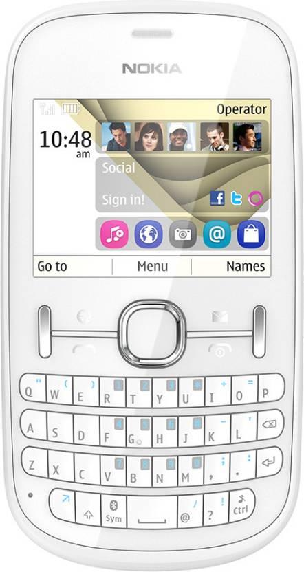 Nokia Asha 201  (Pearl White) - Triveni World