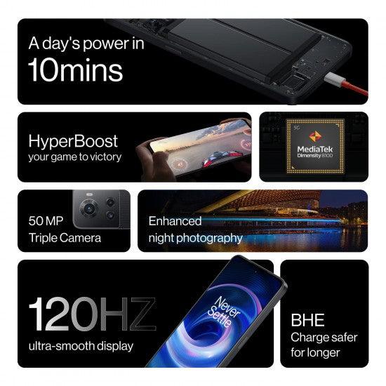 OnePlus 10R 5G Sierra Black 8GB RAM 128GB Storage 80W SuperVOOC - Triveni World
