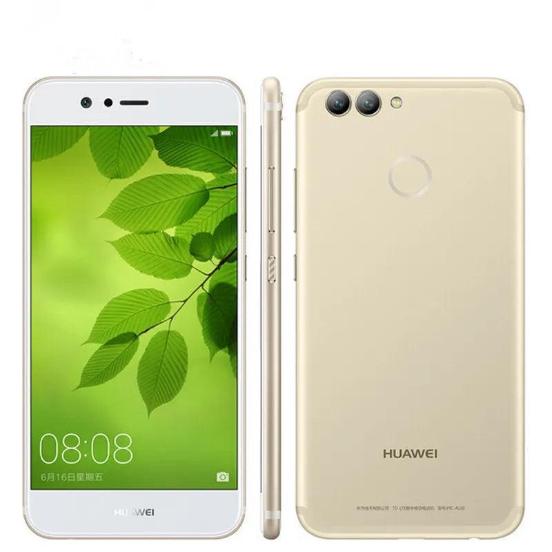 Original Huawei Nova 2 4G LTE Cell Phone Kirin 659 Octa Core 4GB RAM 64GB ROM Android 5.0 inch 20.0MP Fingerprint ID Smart Mobile Phone Refurbished - Triveni World