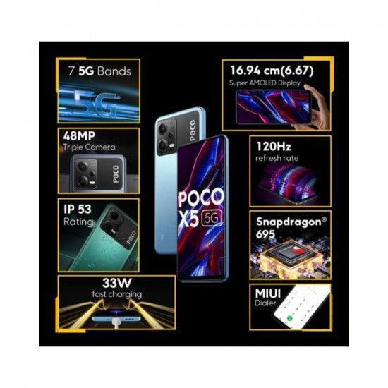 POCO X5 5G Wildcat Blue 128 GB Refurbished - Triveni World