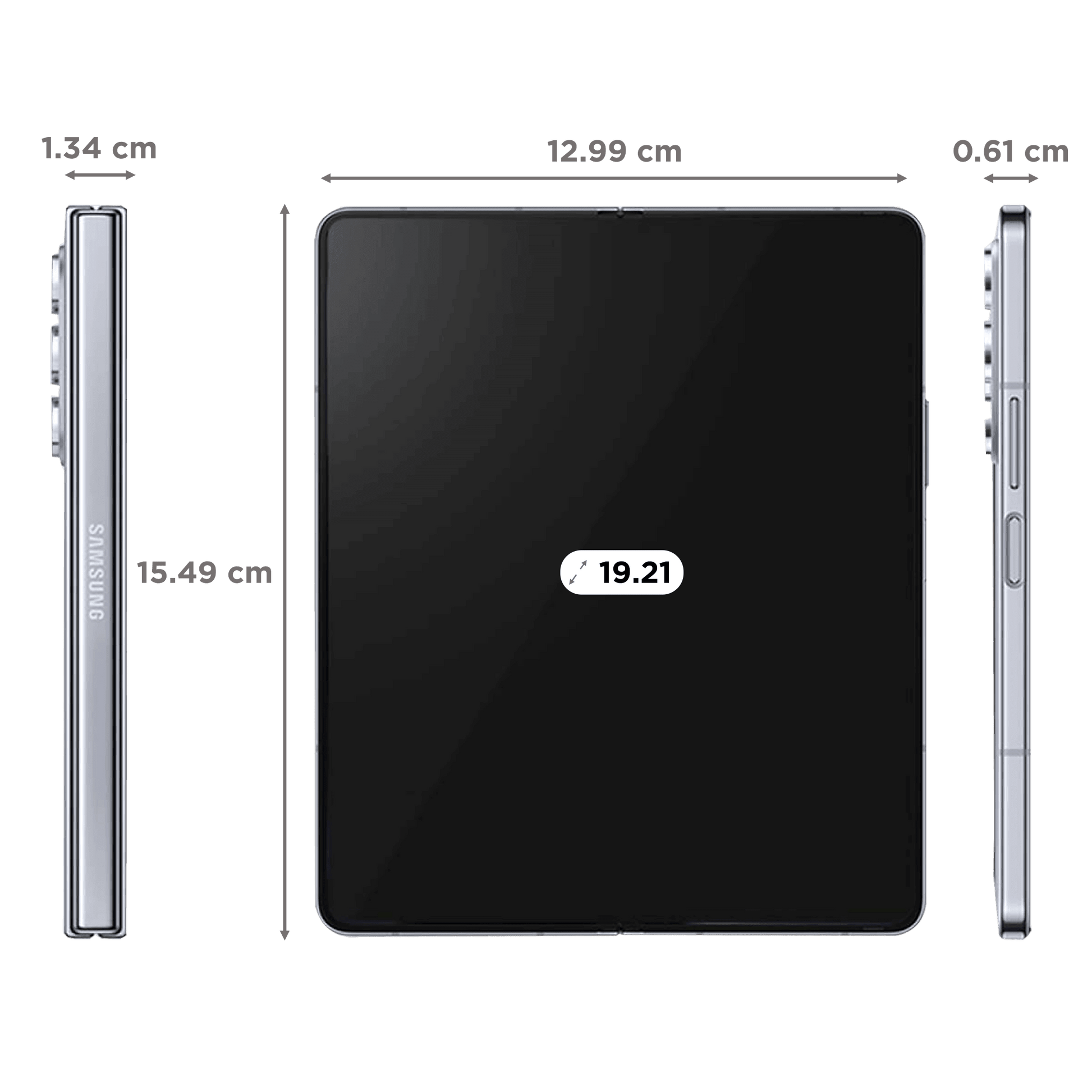 SAMSUNG Galaxy Z Fold5 5G (12GB RAM, 512GB, Phantom Black) Refurbished - Triveni World