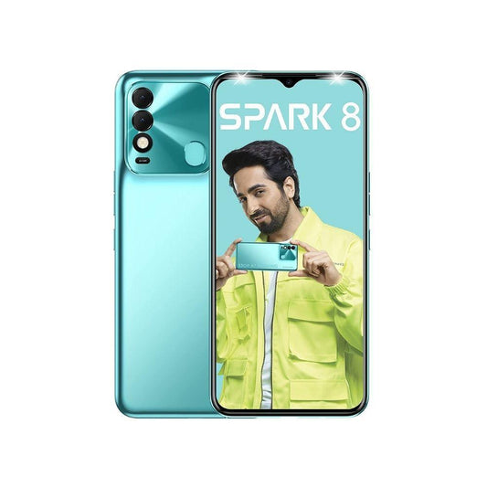 Tecno Spark 8 (Turquoise Cyan, 64 GB) (4 GB RAM) Refurbished - Triveni World